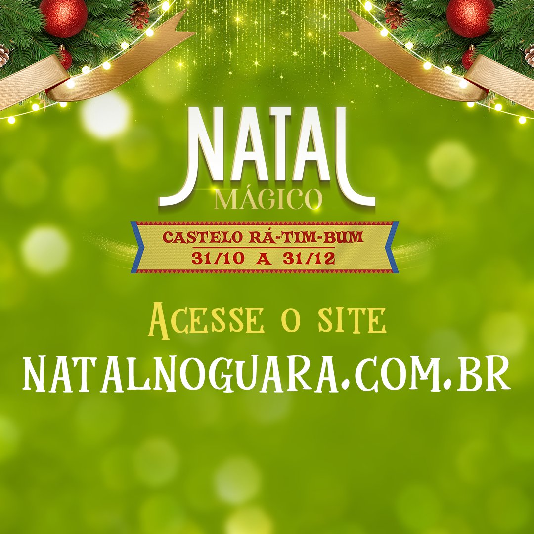 Quer ficar por dentro de tudo que acontece no nosso Natal? Acesse o site natalnoguara.com.br e confira fotos, participe do quiz e baixe stickers temáticos do Natal Mágico do Castelo Rá-Tim-Bum. Você vai amaaaar!