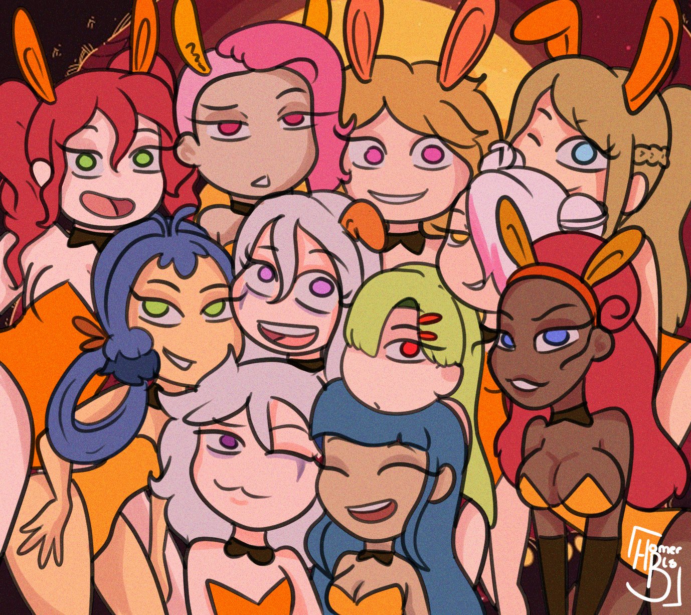 🎃Trick or Treat!🎃 Hace un año disfrace a Bruni y Britt, ¡ahora les toco a todas las waifus de la serie #FHSZ3R0 ! ¿Quien es tu waifu?🔥 #nsfwart https://t.co/mN8TqPvCER
