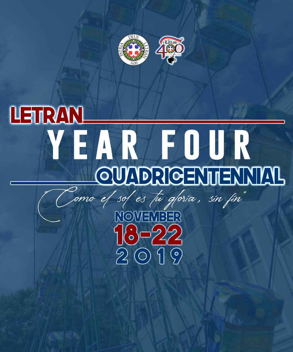 LetranOfficial's tweet photo. Hello, November.
Are you ready for our Quadricentennial Celebration Year Four?
Mark your calendars, list down the activities!
#Letran400
#LetranQuadri https://t.co/iMk5vjujld