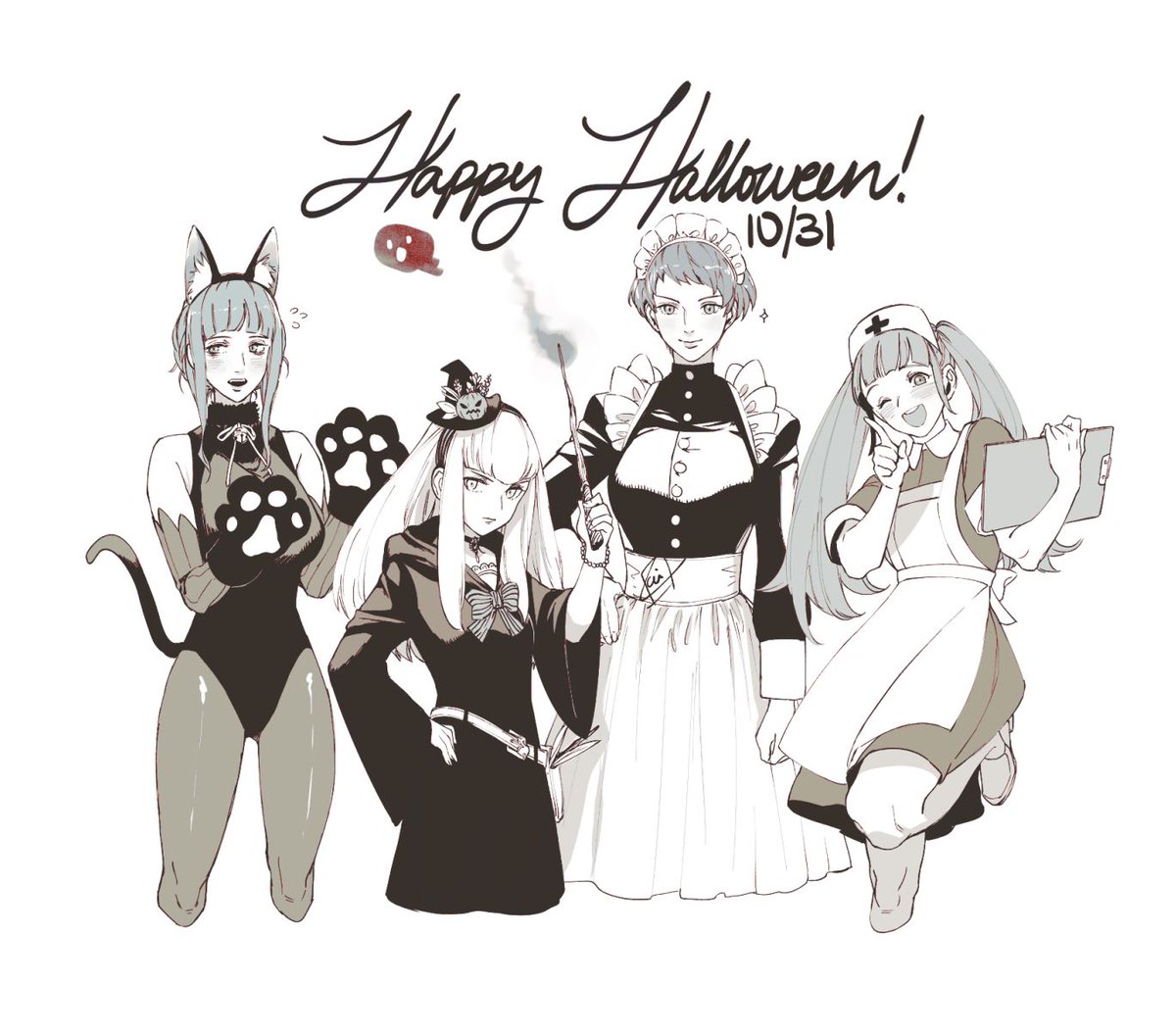 Happy Halloween from the Golden Deer gals~ #Inktober