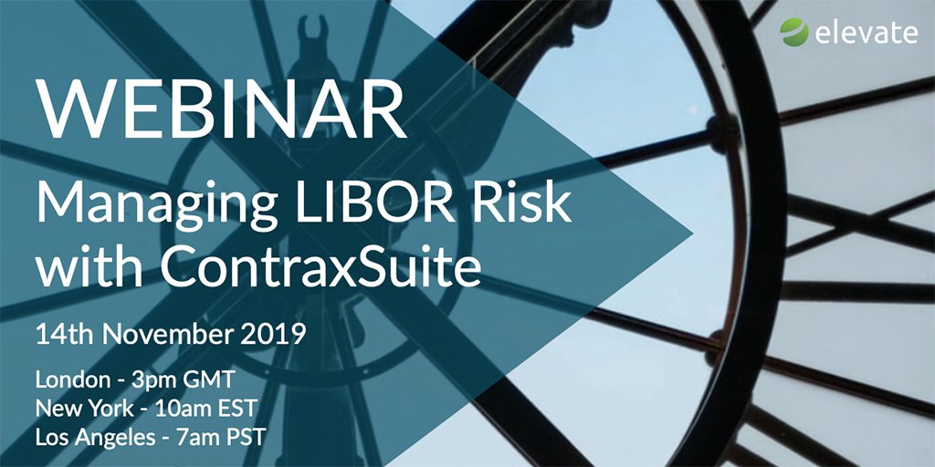ElevateServices's tweet photo. USA and UK: Preparing for #LIBOR transition? Our #webinar, Managing LIBOR Risk with #ContraxSuite, will address how an AI-powered solution holds the key to managing and simplifying LIBOR transition. Register now!
https://t.co/BQ2AWNnmXN https://t.co/xv7OzkEhgf