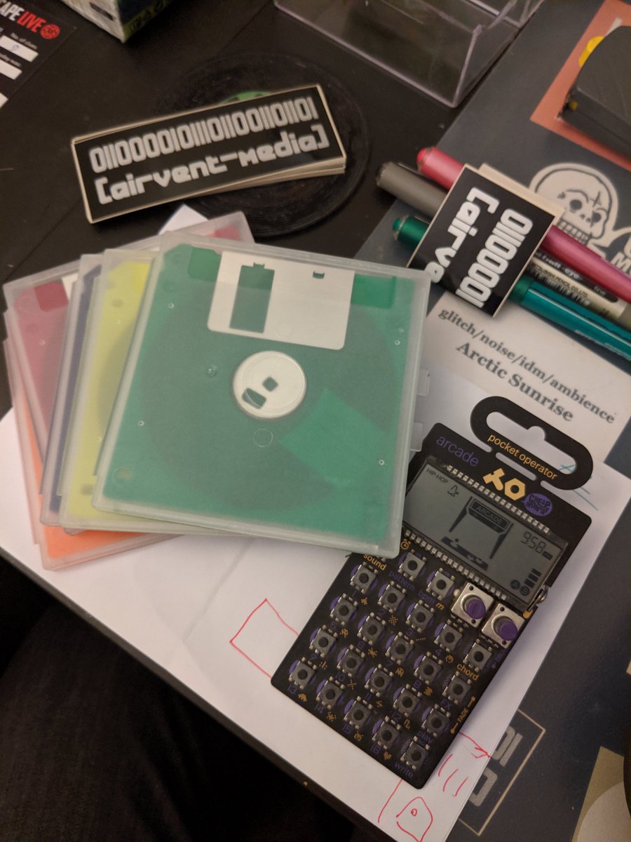 arctic_sunrise's tweet photo. Been a very long time since I had these on my desk.... Prepping art n labels for the next ltd @airventmedia release ! #dungeonstep #eleosrpg #futurenostalgia #avmltd https://t.co/qcsiD3uxVx