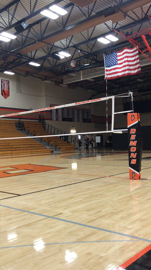VballFort's tweet image. Warm ups are underway at Burlington High School! Go get em Fort Atkinson! 🏐