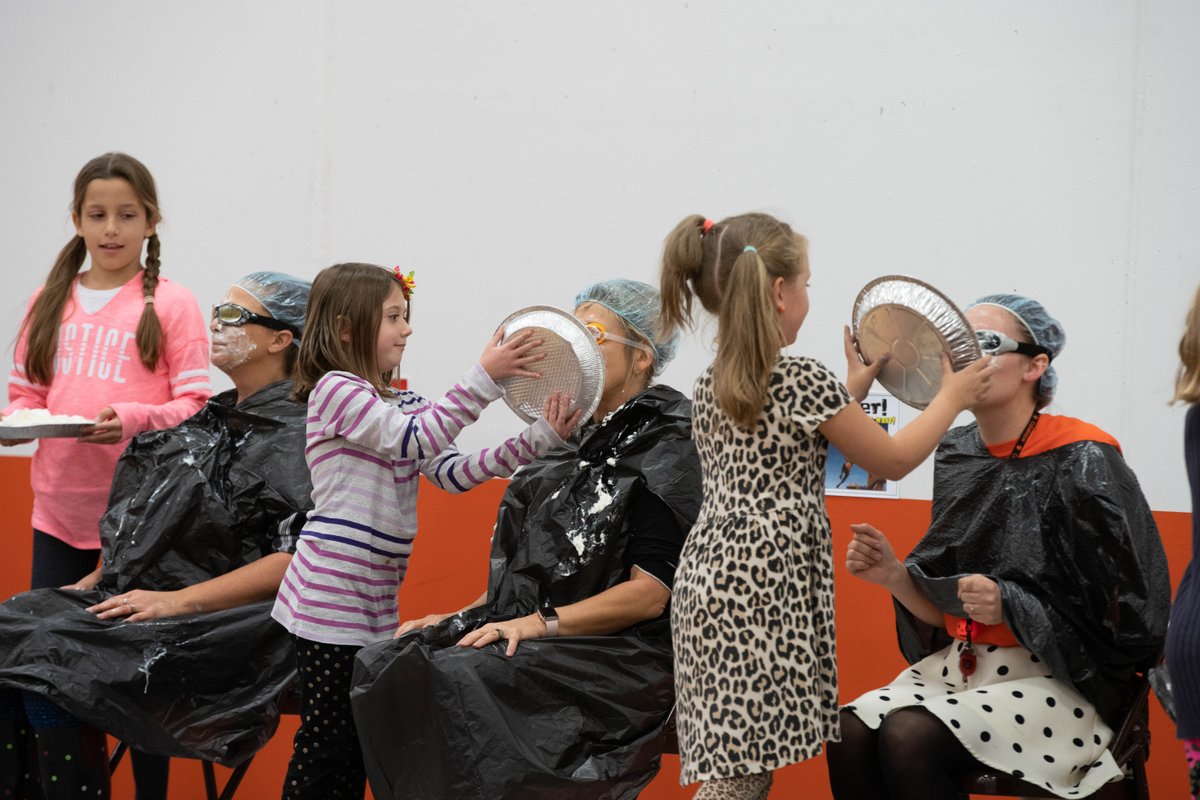 ISD742's tweet photo. Clearview staff literally took several pies in the face today! They're such good sports! #IAMClearview #pieintheface #IAM742 https://t.co/Amm9Y7qfbQ