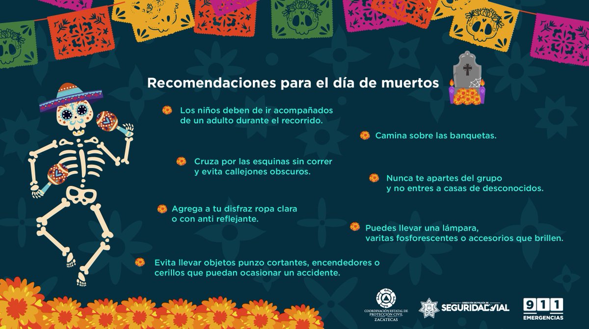 gobiernozac's tweet photo. 🧟‍♂ Llega una fecha especial para todos los niños, por tal motivo, aquí te dejamos algunas recomendaciones para que puedan disfrutar de estos días. 👇🏻 https://t.co/w3pLEUoF7t