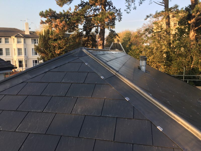 Work on the main roof completed to this church building in Tunbridge wells using <a href="/MarleyLtd/">Marley</a> Garsdale slate .