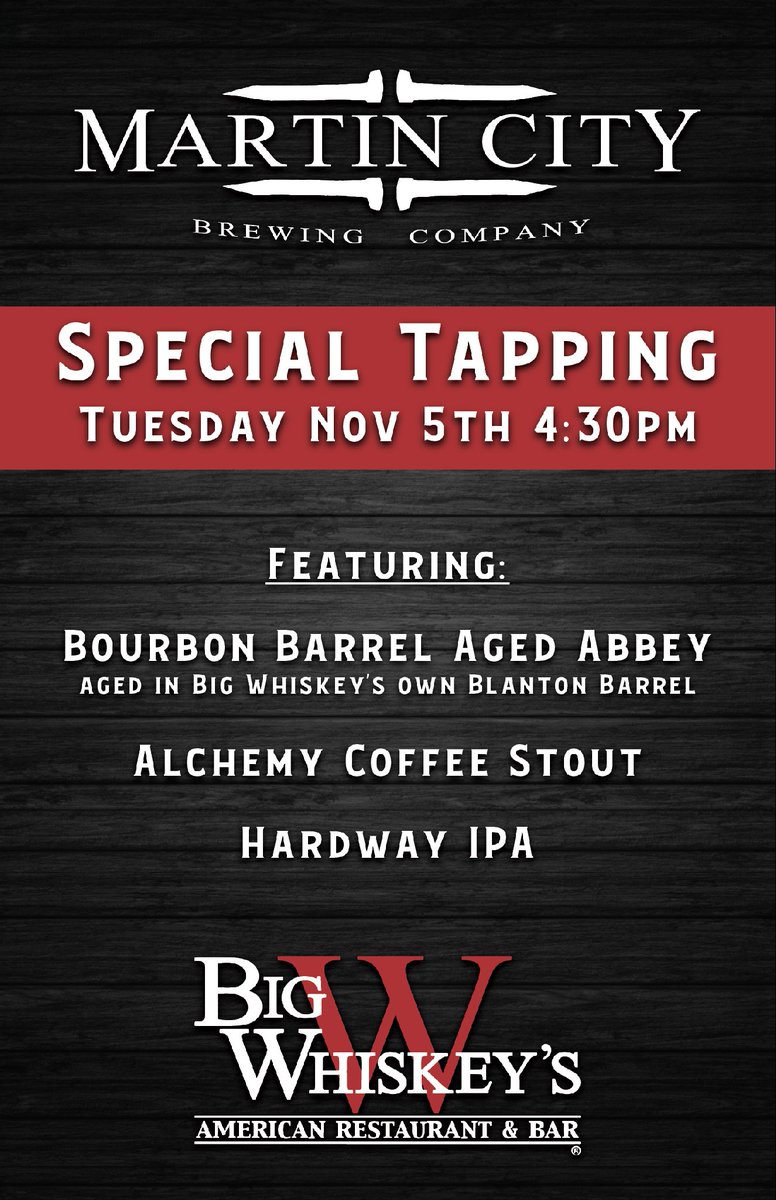 Come see us Tuesday and try a pint of our Bourbon Barrel Aged Abbey! Aged in our very own Blanton's barrel, this beer won't last long so don't miss out! #BWOverlandPark #BWblantonsbeer #craftsondraft