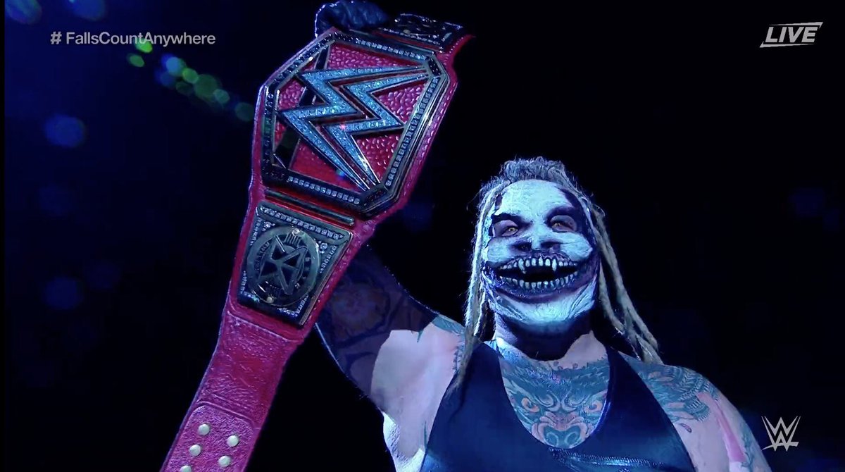 echoesofleo_'s tweet photo. FINALLY, THE INEVITABLE: “THE FIEND” BRAY WYATT IS THE NEWWWWW UNIVERSAL CHAMPION! WHAT A CRAZY MATCH, WHAT A MOMENT! #TheFiend RULL THE EARTH. ❤️🖤🙌🏼 @WWEBrayWyatt #WWECrownJewel https://t.co/yKTjxeb6w6