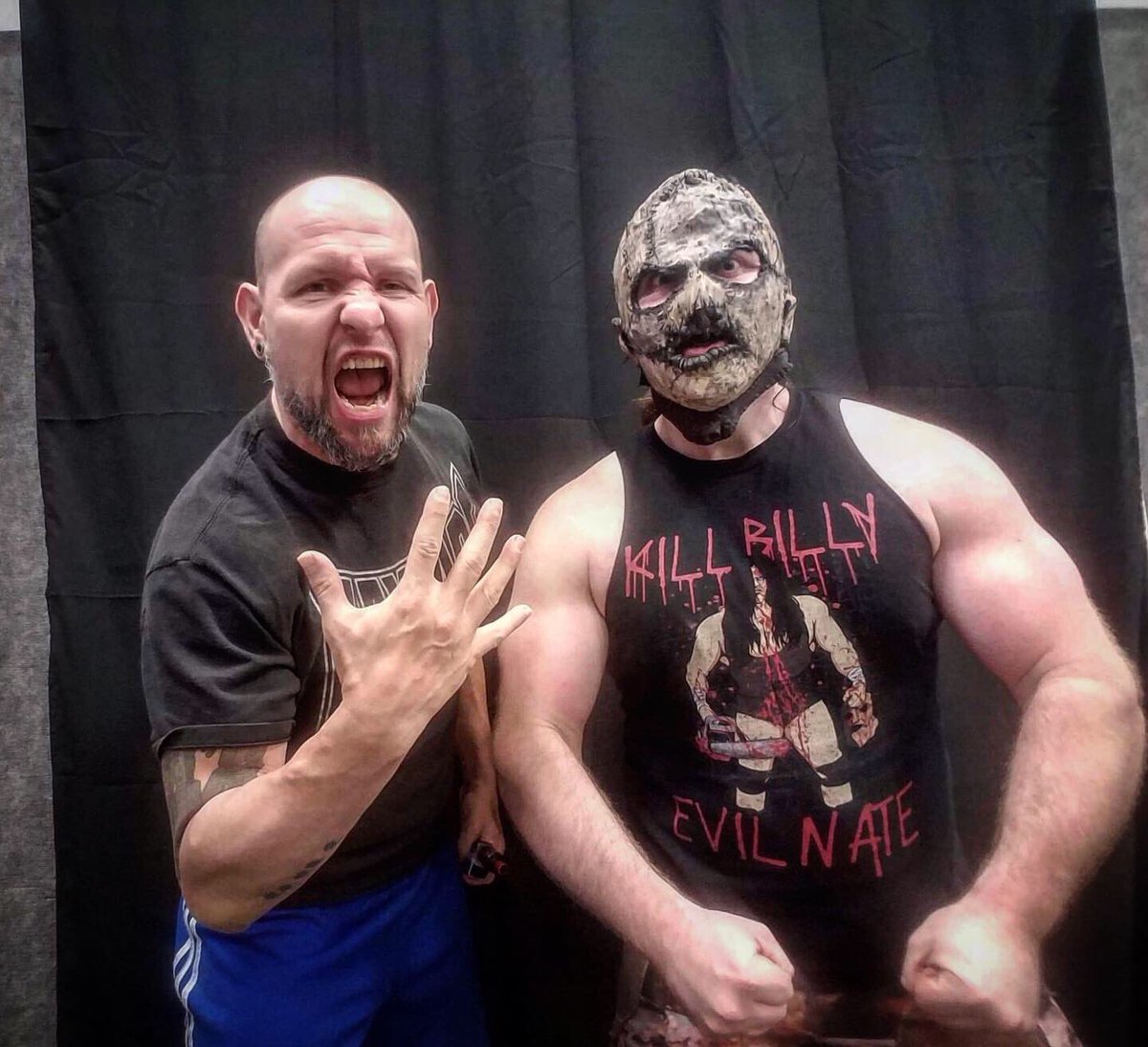 evil_n8tehewitt's tweet photo. Couldn’t think of a better way to spend Halloween than by having @CodyFnHawk kicking the killbilly‘s ass in the ring.
Thank you again for your time & advice sir.
#evilnate #killbilly #codyhawk #codyfnhawk #wrestle #wrestler #wrestling #training #professionalwrestling https://t.co/tRAmYYWPHj
