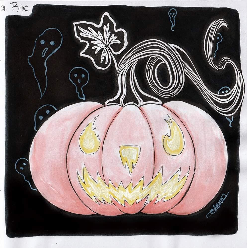 D_Featherwings's tweet photo. Inktober Day 31: Ripe 
Final Day of Inktober!!! Yay, I managed to complete inktober!! HAPPY HALLOWEEN everyone!! :) 
#inktober2019 #inktober2019day31 #inktober2019day31ripe #inktoberfinalday #jackolantern #happyhalloween🎃 https://t.co/1C06lTaiyi