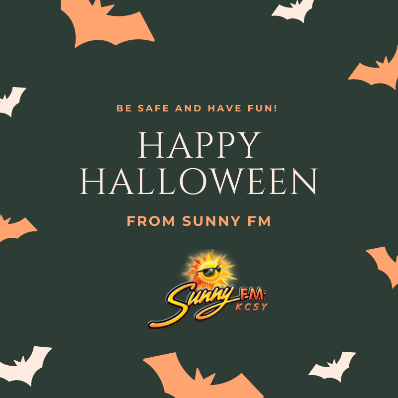 SUNNYFM's tweet photo. Happy Halloween from all of us here at Sunny Fm! Be safe and have fun! 🎃👻🧙‍♀️
#Halloween #TrickOrTreat #Ghosts #Goblins #Witches  #DaveInTheMorning #GreatestHitsOfAllTime https://t.co/Uhyv085YOT