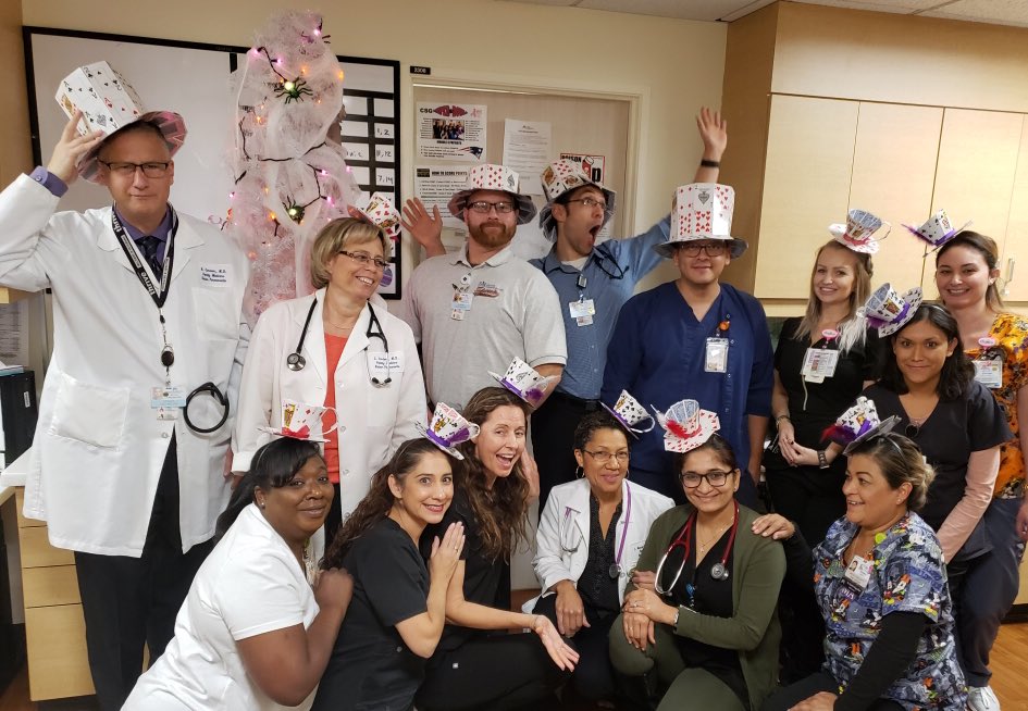 AlexMMTri's tweet photo. The #FamilyMedicine module that dresses up in matching hats together, has more fun together @KPSanBernardino @PermanenteDocs @aboutKP #ProudToBeSBC #ProudToBePermanente #OneKP https://t.co/18Fd7jNIQz