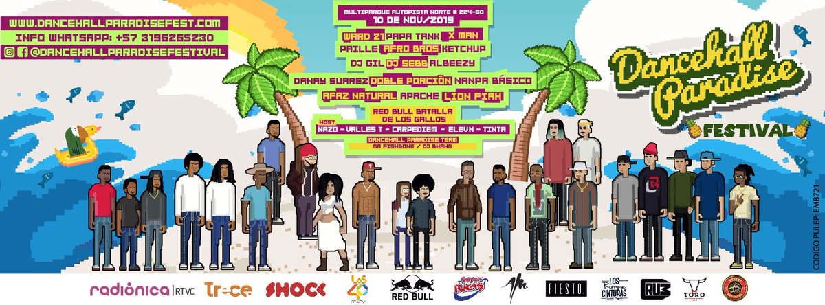 Superestacion's tweet photo. El próximo 10 de noviembre @dhallparadise en Bogotá, @AfazNatural los ganadores de @redbullbatalla de @redbullCOL @NanpaBasico @apachelasminas #DoblePorción @DanaySuarez mas todo el dancehall del mundo!!!! https://t.co/HaXNW4d9Ks