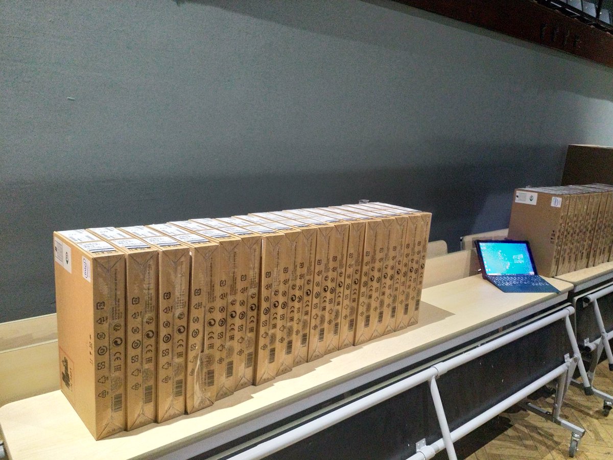 Paul_A_Edge's tweet photo. The final evening of the @ribbweb 121 #win10 device rollout, with the @HP X360 11 EE. The start of the tech journey for our 300 Year 7 pupils.  Next stage is getting to grips with @Office365 @OneNoteEDU and @MicrosoftTeams https://t.co/9UjezfS9uq