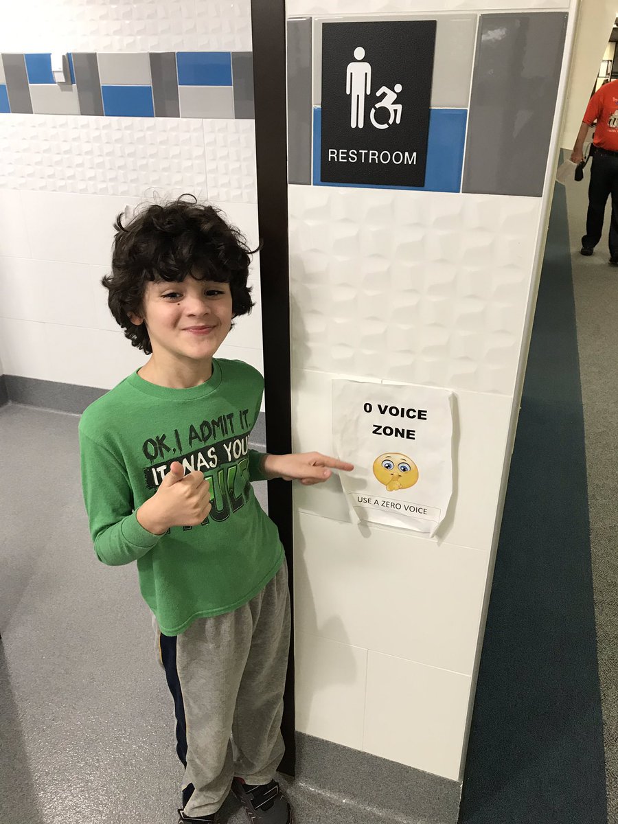 msmee03's tweet photo. What’s that I hear?? Silence! Thanks young man for reminding us of our bathroom expectations! @KlemSouth #quickandquiet https://t.co/MhHhPCsKYE