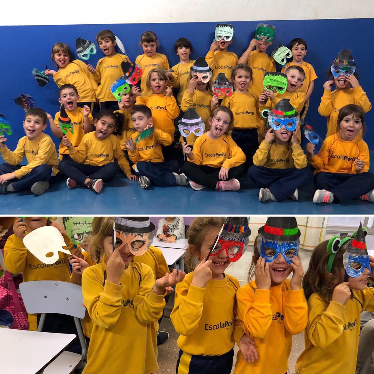 CreixenPovill's tweet photo. We celebrated #Halloween at school by going to #scare older students and doing trick-or treat. In behalf of all our #ghosts, #demonds, witches and #monsters...
HAPPY HALLOWEEN!!!
👻🎃💀🍬
#trickortreat https://t.co/0xnNwutW7E