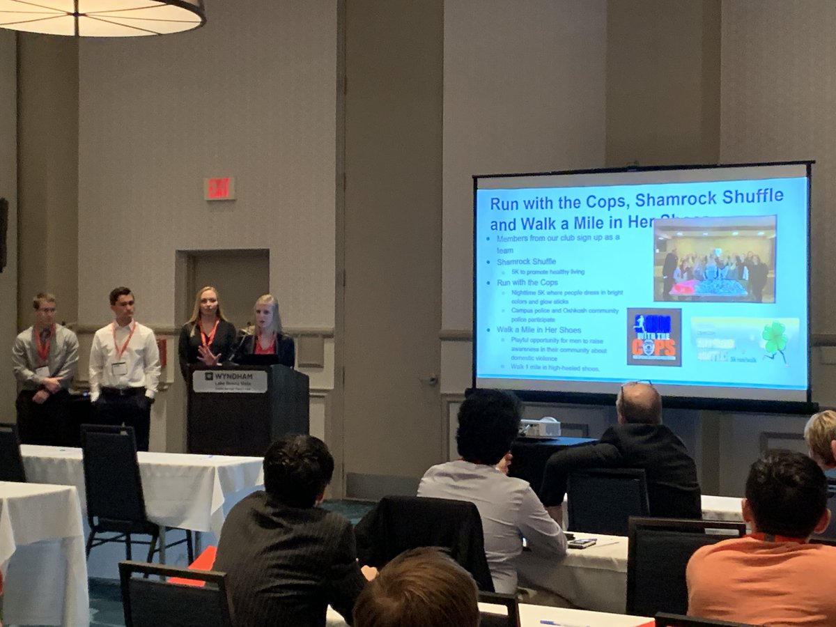 AAMN_Nursing's tweet photo. Members from the @uwoshkosh @AAMN_Nursing are presenting some of the amazing things they’ve been doing to forward the nursing profession this past year. Great job everyone! #LEAP19 https://t.co/90fowU9DQZ