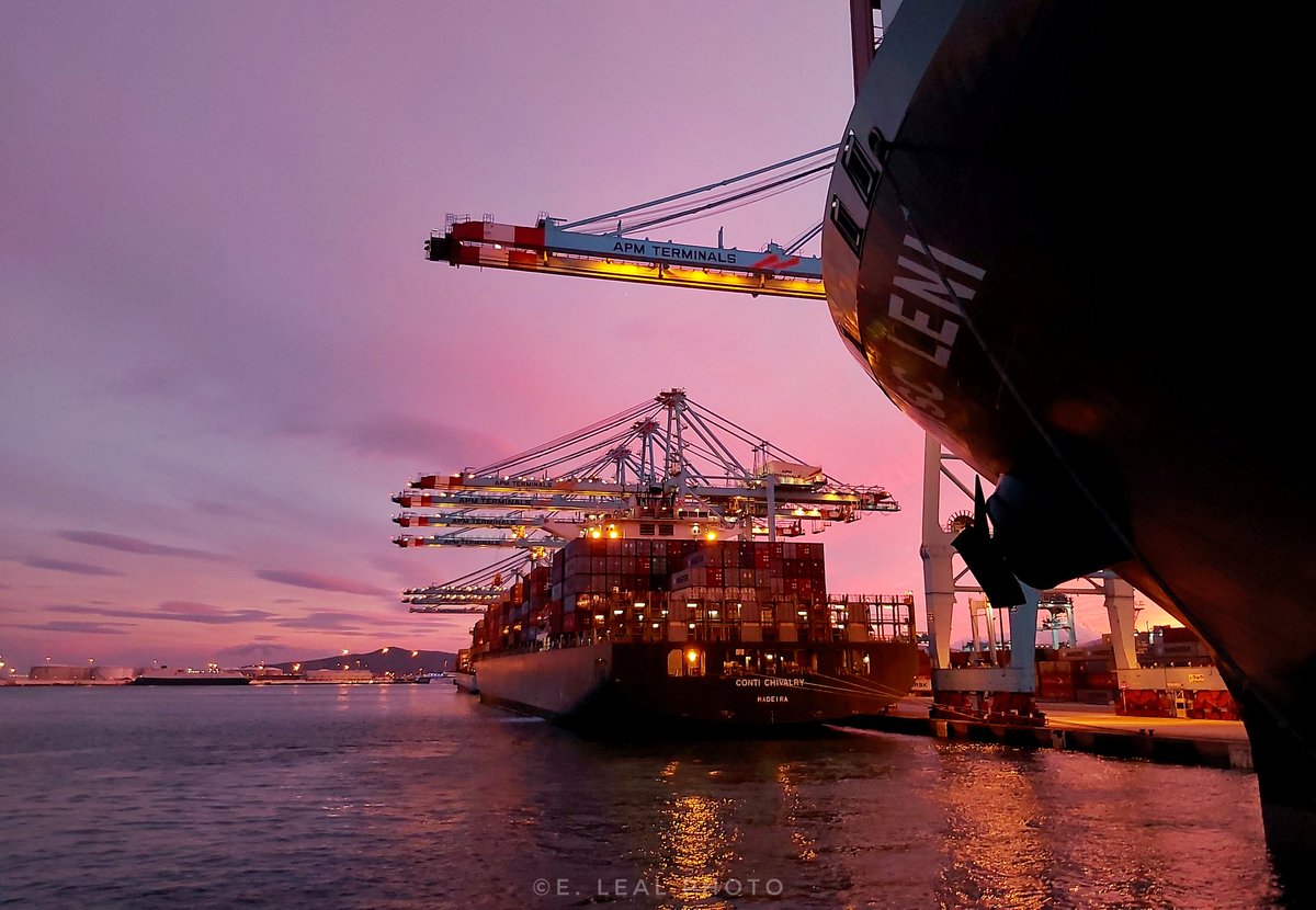 E_leal_photo's tweet photo. Se pone el sol en el @PuertoAlgeciras #MscLeni @MSCCargo @APMTerminals #Algeciras #BahiadeAlgeciras #CampodeGibraltar #Megaships #redsky #DesdeelJuanGonzaldz #portacontenedores #Fotografia https://t.co/aB6anqA8Ci