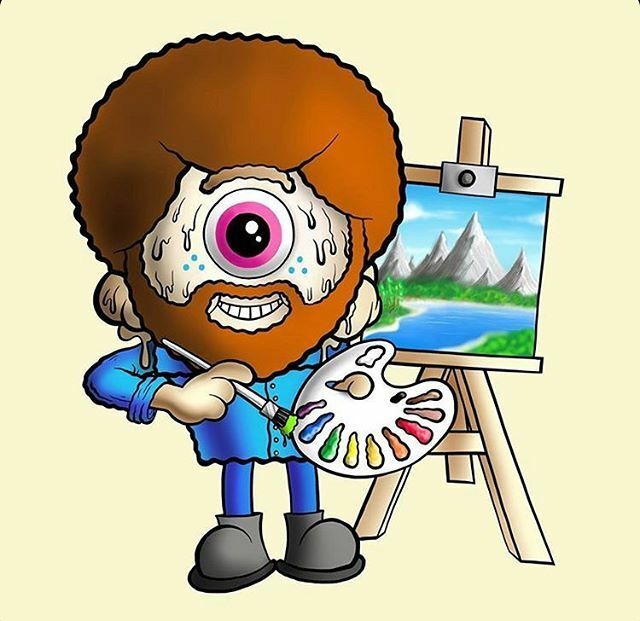 “There’s nothing wrong with having a tree for a friend” - Blob Ross (from Buff Monster’s new coloring book)