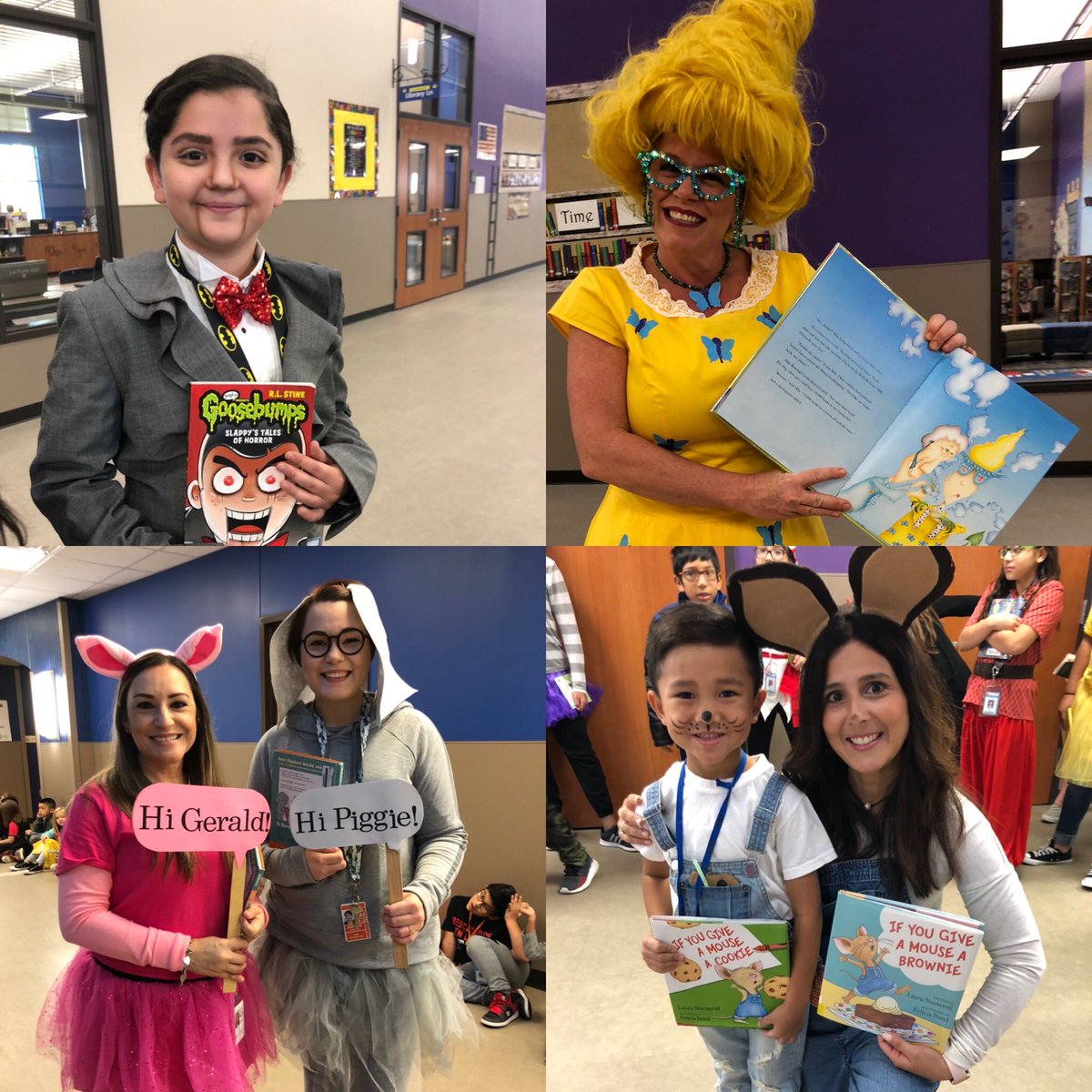 pherrerajohnson's tweet photo. One of my favorite days of school is Character Day! I love the creativity of these characters! #lomaxlionpride https://t.co/Yx0BlYJx0P