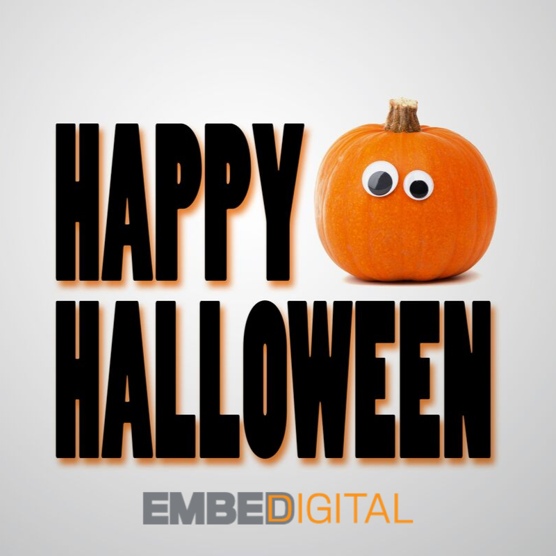 embeddigital's tweet photo. Happy Halloween from the Embed Digital team! 🎃 https://t.co/XioJ7kcK2f