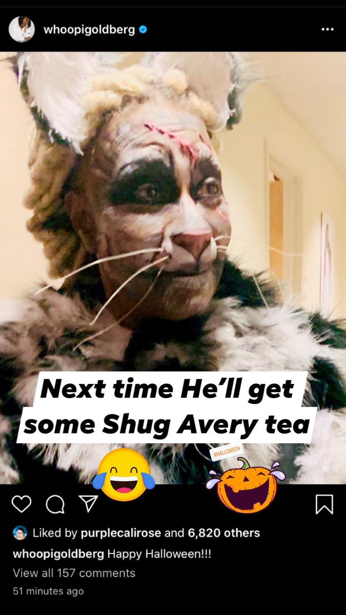 DBROWN_EST86's tweet photo. @WhoopiGoldberg  happy Halloween https://t.co/k7i7P2js8y