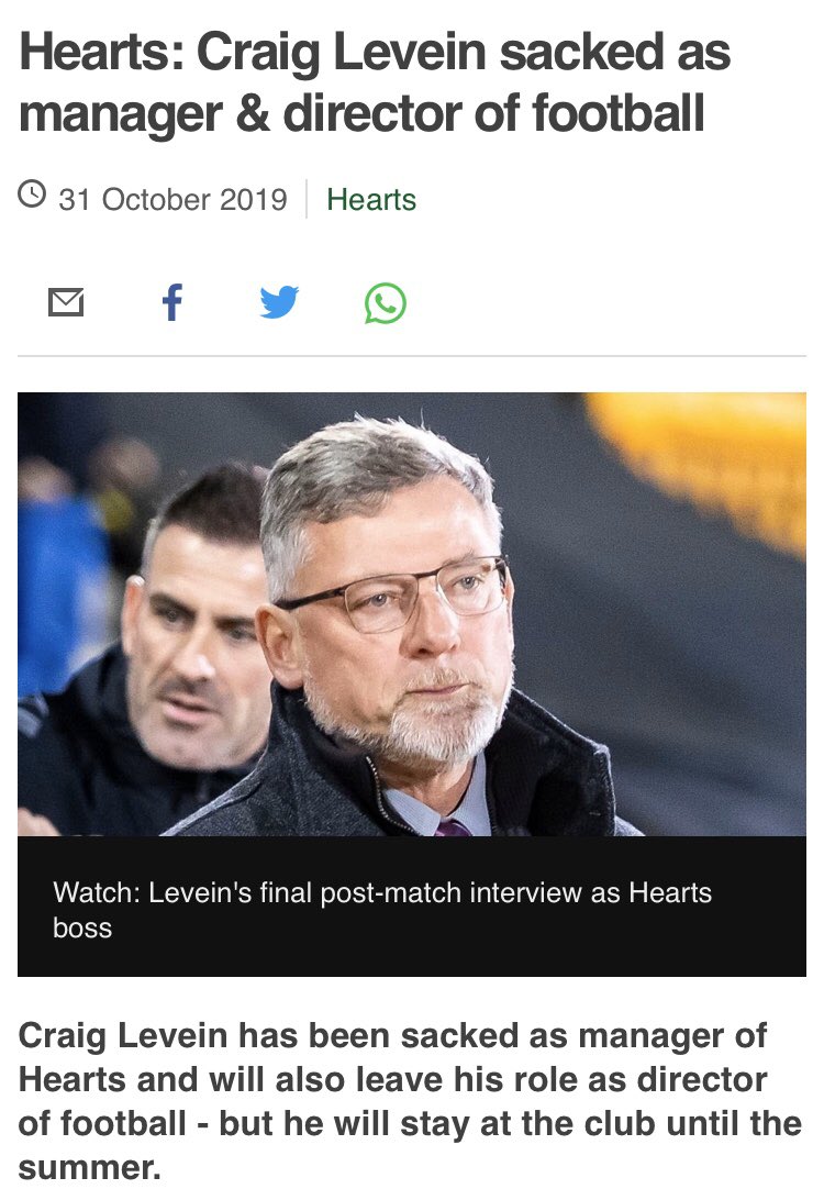 heiders_volleys's tweet photo. It’s like telling your missus she’s dumped but not making it ‘official’ until you find her replacement. 
If only eh? Laughable. 

#craiglevein #heartsfc #shambles https://t.co/aJ83dojNj8