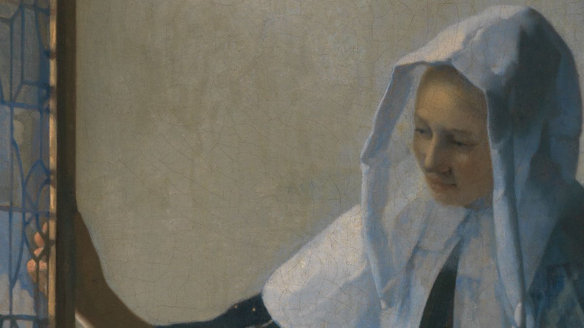 metmuseum's tweet photo. Happy birthday Johannes #Vermeer, born on this day in 1632. 

#DYK: "Young Woman with a Water Pitcher" was the first work by Vermeer to enter an American collection. #MetDutchMasterpieces

Learn more at https://t.co/3I4tXX2Fqb. #MetTimeline https://t.co/VWfN5CeARy