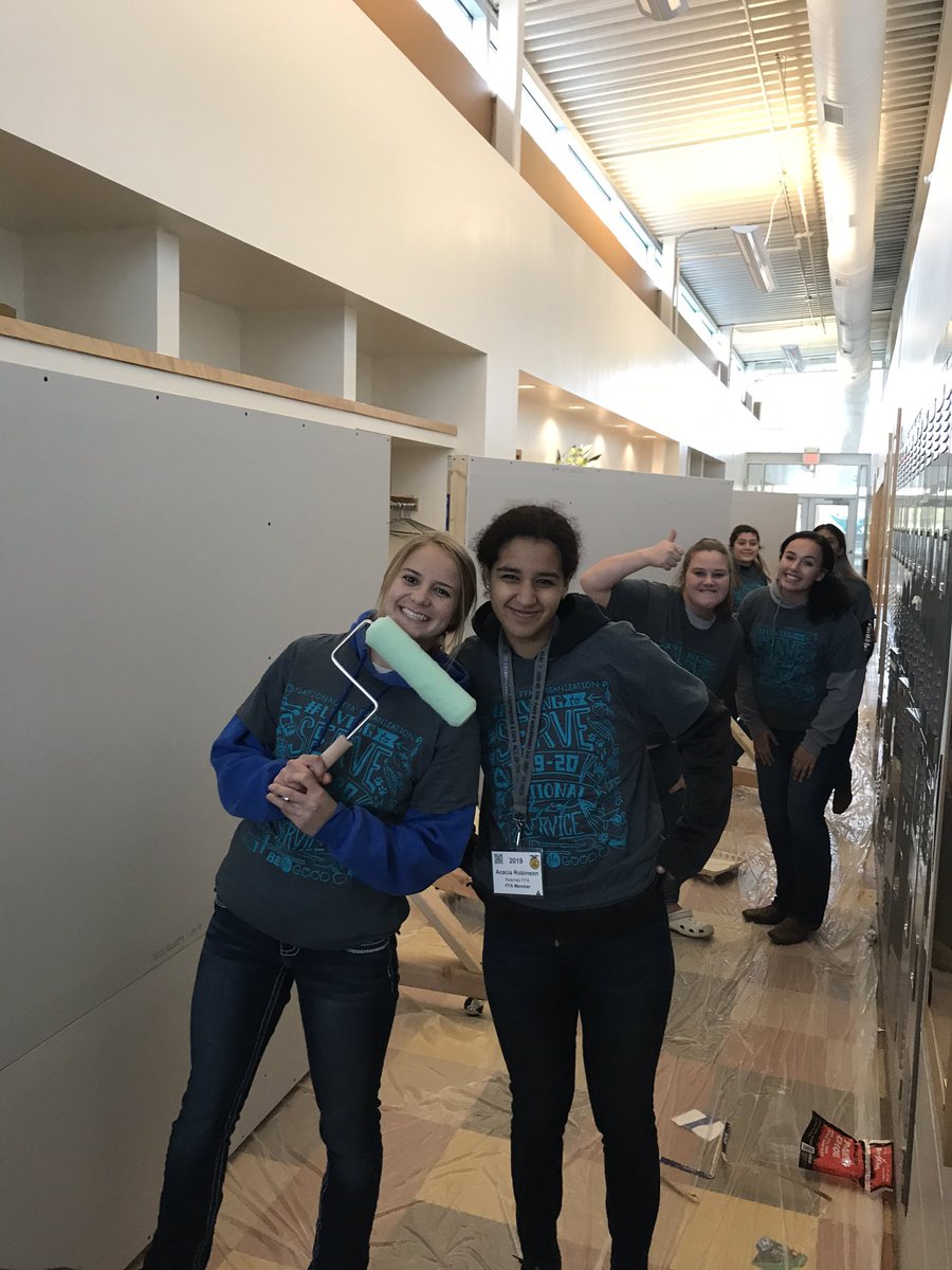 Today we spent some time giving back to the community that hosts the National FFA Convention, Indianapolis, Indiana. We went to the Faye Biccard Glick Community Center and helped paint.