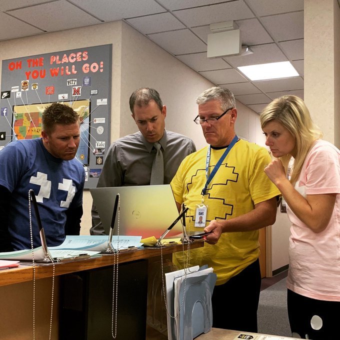 OhioLatest's tweet photo. Guidance Counselors, along with Mr. Martin, meeting their November 1st deadlines! 

(SHS Guidance Office)

#SpringboroSchools https://t.co/2VdaBydxhr