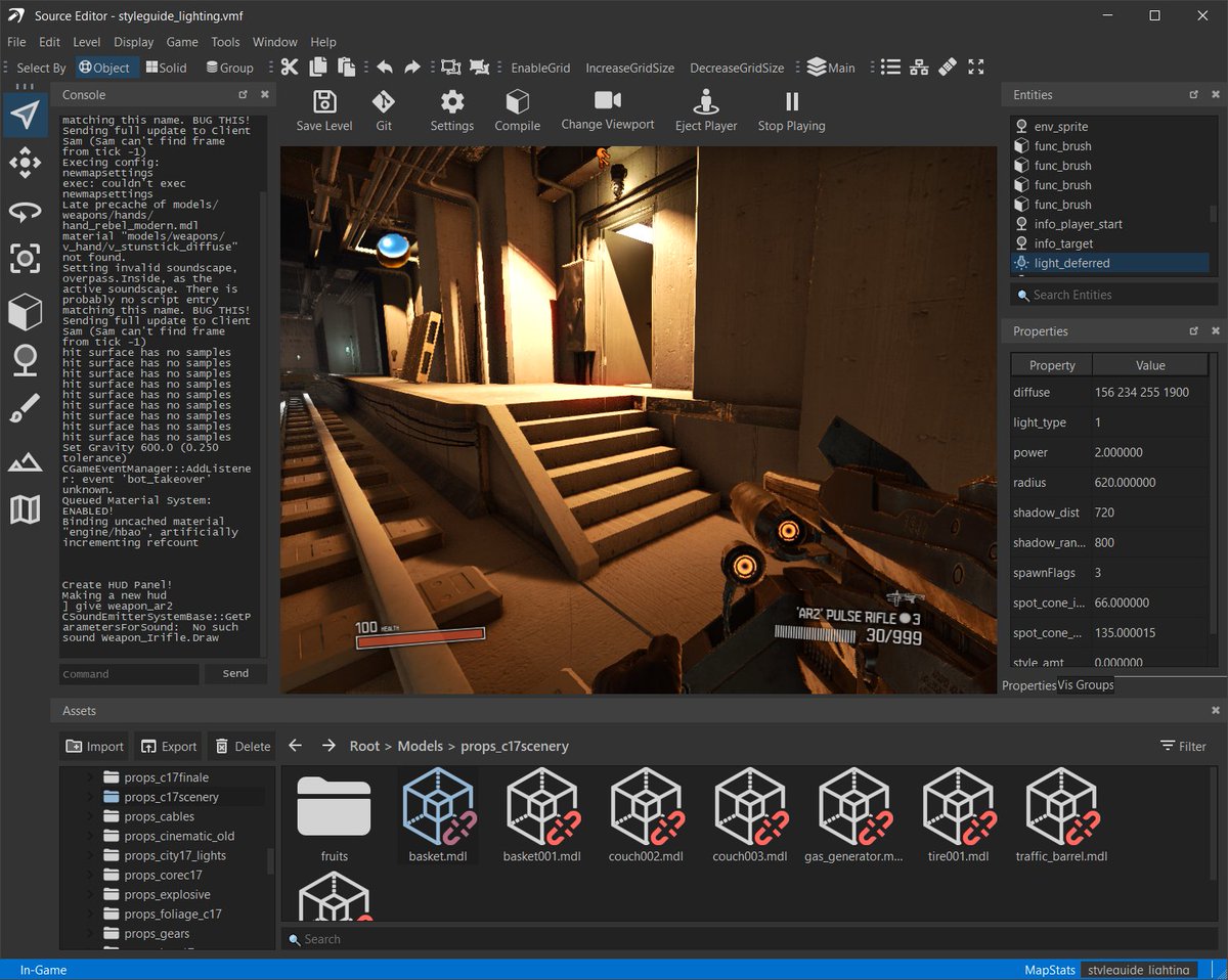 SamZaNemesis's tweet image. I am not a mapper but I would still contribute to the end of #blocktober!
Presenting Source Editor, a modern, fully integrated editing suite for Source 1.
This is in *very* early development and won't be a focus until our next project, but I would still like to showcase it.