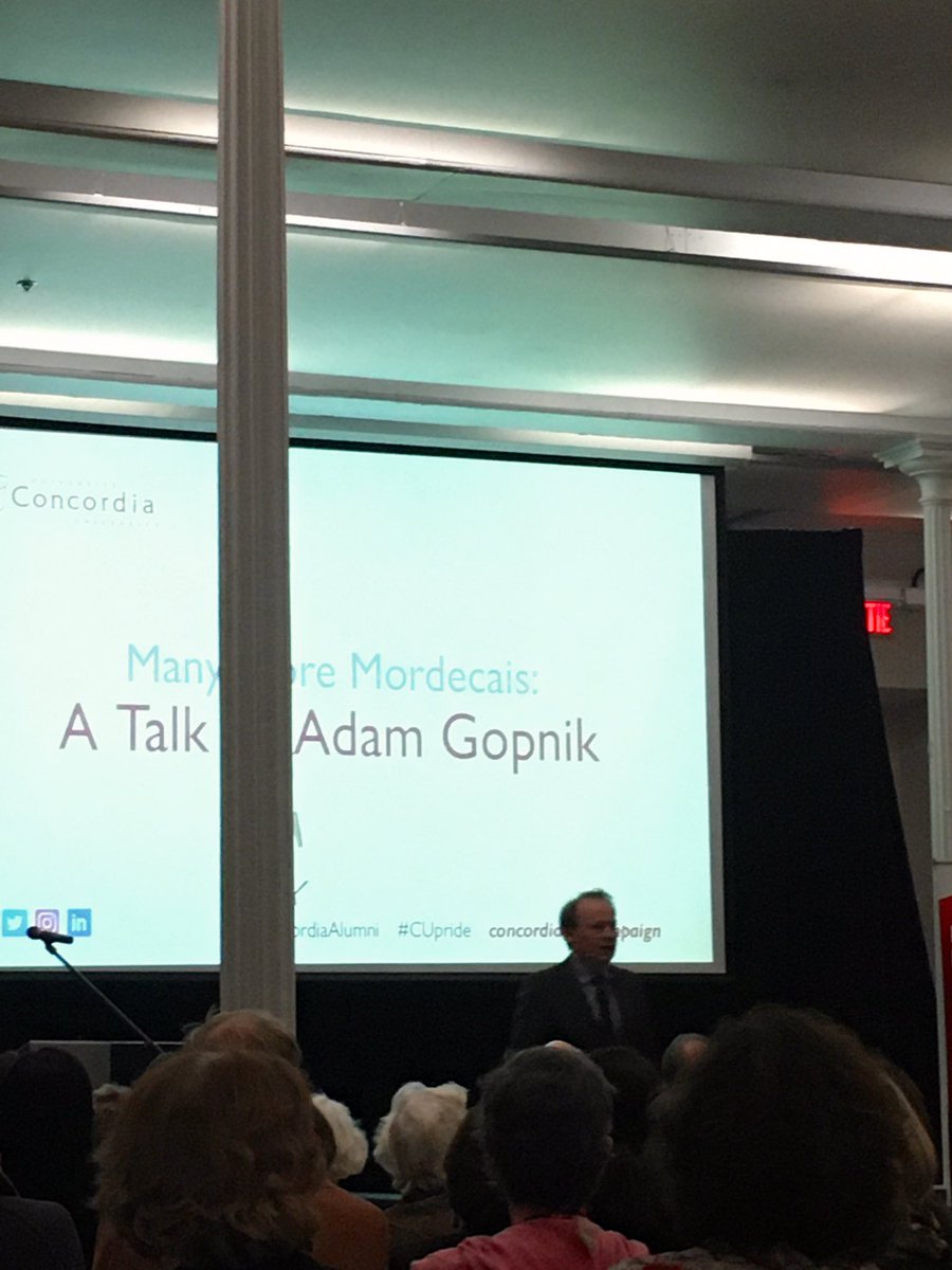 I may have the worst cold, all the métros may be down but nothing can stop me from hearing @adamgopnik at @Concordia #cupride @ConcordiaAlumni