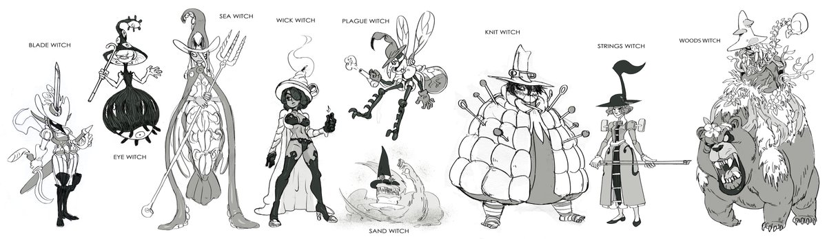 Here are some bonus sketches, including a lineup of the villain coven (and some of the witches I hadn't gotten to during that inktober)
Sorry about all the spam, seemed like the best time to post it. Thanks y'all! m(_)m
#inktober #OC_tober #tbt #TBThursday