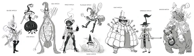 Here are some bonus sketches, including a lineup of the villain coven (and some of the witches I hadn't gotten to during that inktober)

Sorry about all the spam, seemed like the best time to post it. Thanks y'all! m(_)m

#inktober #OC_tober #tbt #TBThursday 