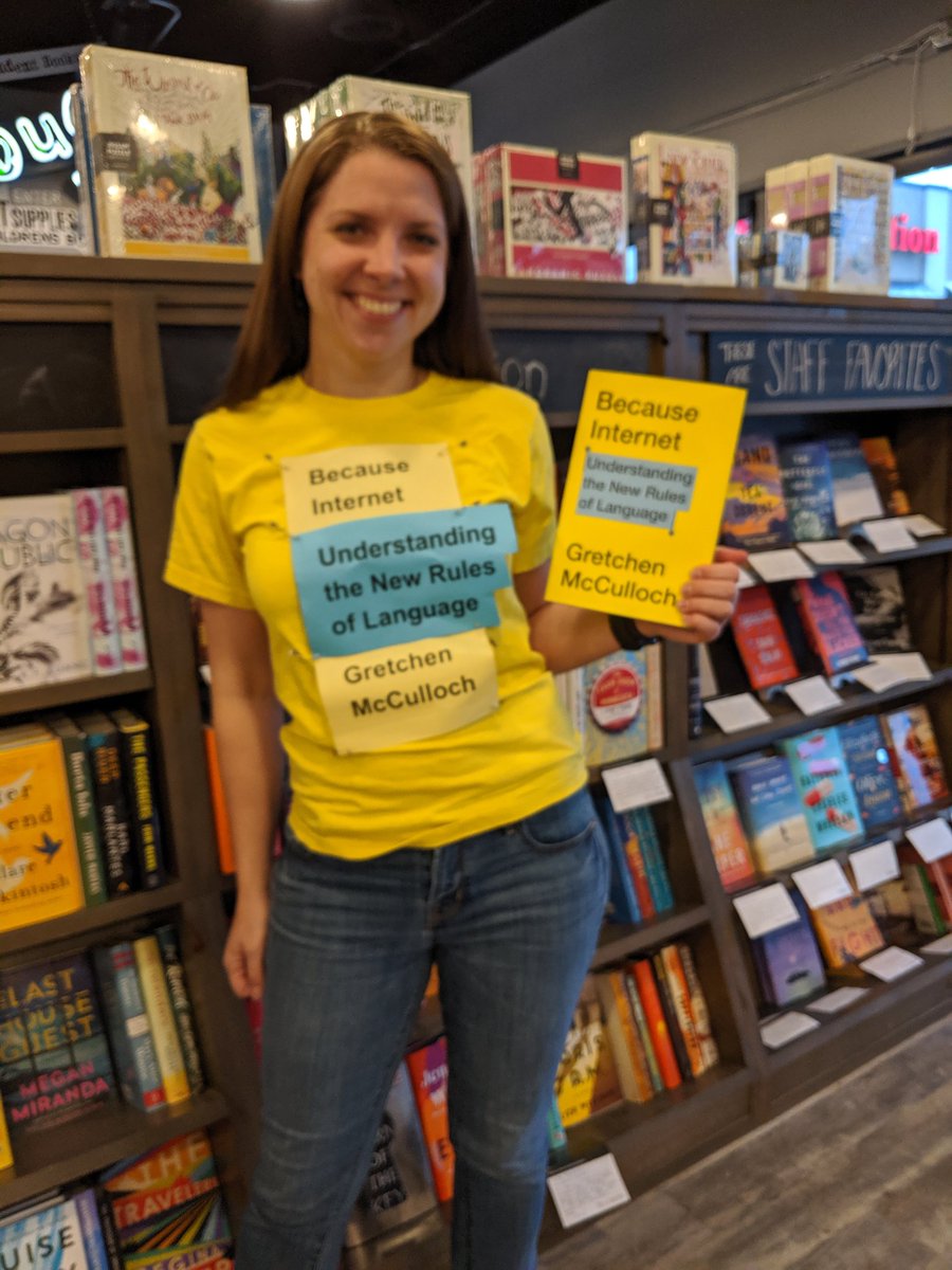 SallyJWRead's tweet image. This is a #becauseinternetbook. Now there are two of them.
That&apos;s right, @GretchenAMcC, I dressed up as your book. Because nerd.