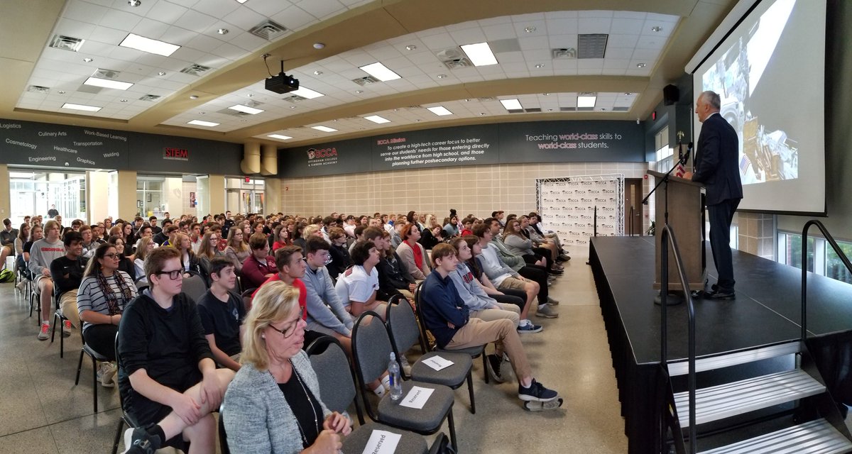 kalarson's tweet image. Sending out a big thank you to @Astro_Mike for his inspirational words today!