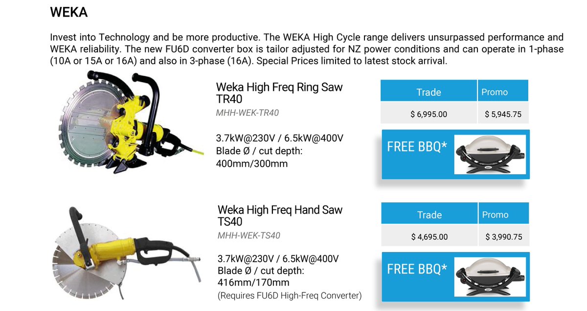 HolerDiamond's tweet photo. 😎OCTOBER/NOVEMBER Promotion😎

🔵 Weka Ring Saw TR40 - High Freq
🔵 Weka Hand Saw TS40 - High Freq
🟠 Holer DMC6P Wet &amp; Dry Drill - 2000W
🟠 Weka DK16 Drill Motor 
🟠 Weka DK42A Drill Motor (only 1 left)

Holer Power Tools: https://t.co/zC24AXPdQE https://t.co/k6Hb0XCmls