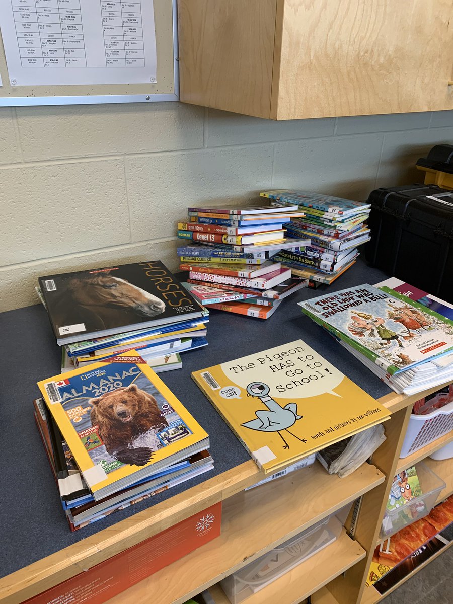 Busy this afternoon putting out all of the new books from our <a href="/Scholastic/">Scholastic</a> book fair. Thanks, families, for supporting our library!