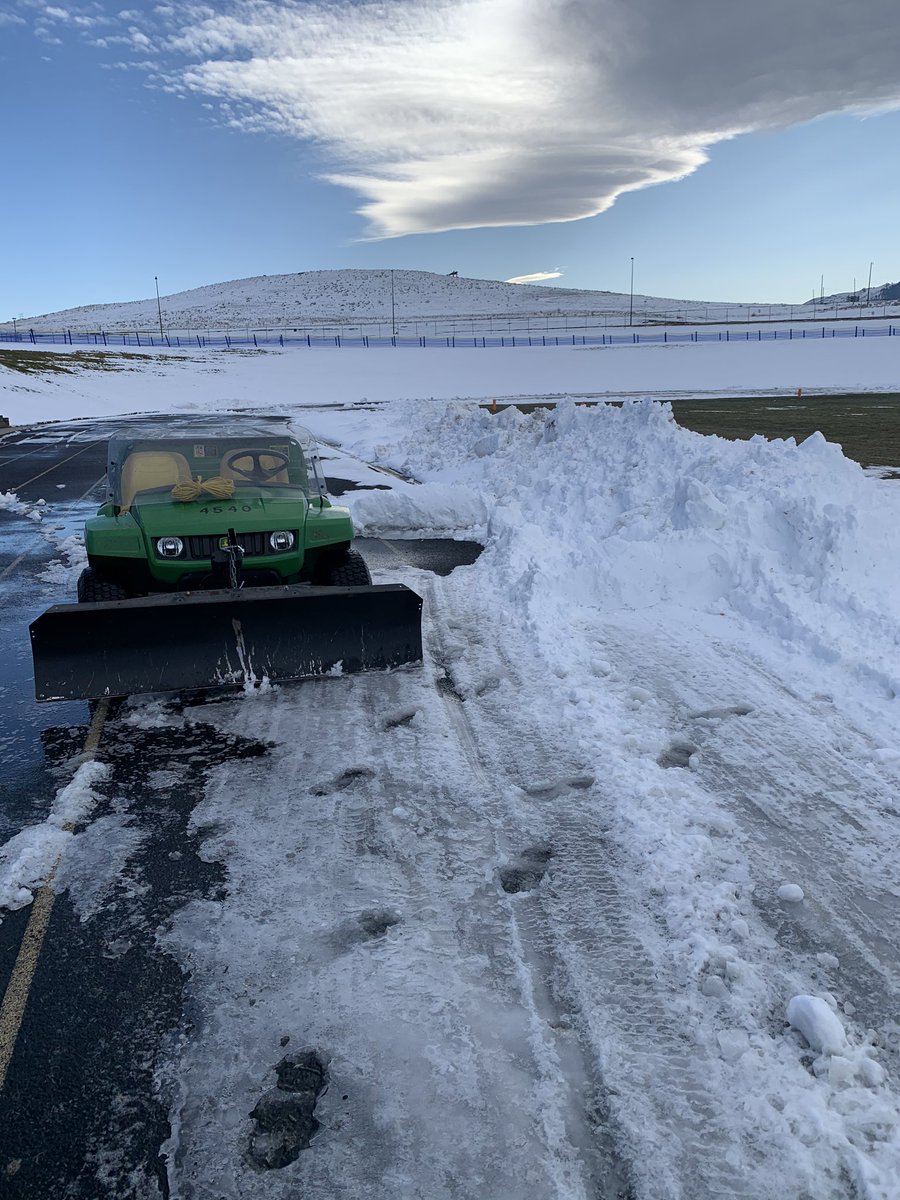 SportsTurfSun's tweet photo. Wk 9- 4 days of plowing, 3 football games tonight &amp; tomorrow, 2 soccer playoffs tomorrow. Dear Mother Nature-mercy? Uncle? 🥶 Is Denver dressing up as Canada for #Halloween? #BestOffice #FieldExperts #NoByeWeeks #RunningOutOfRoomForSnow @ChristiClay23 https://t.co/yyeM4I7QoG