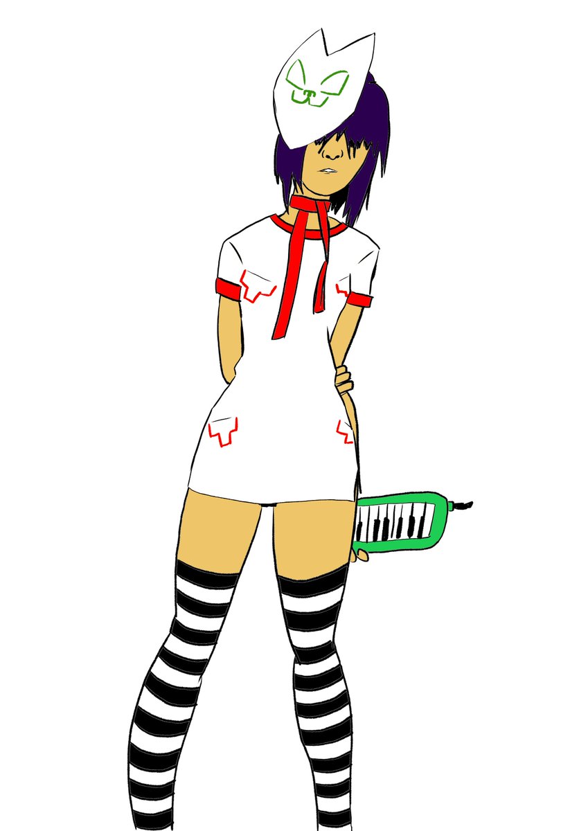 I drew #Noodle from #gorillaz for her birthday with a #nsfw version, using ...