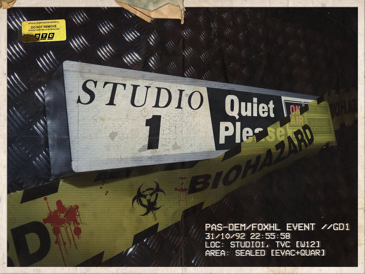 The main set at BBC TVC would remain sealed and quarantined until 31/10/02, for “Ghostwatch 2: Return to Studio One”. #ghostwatch #sequel stephenvolk.net/31-10.pdf