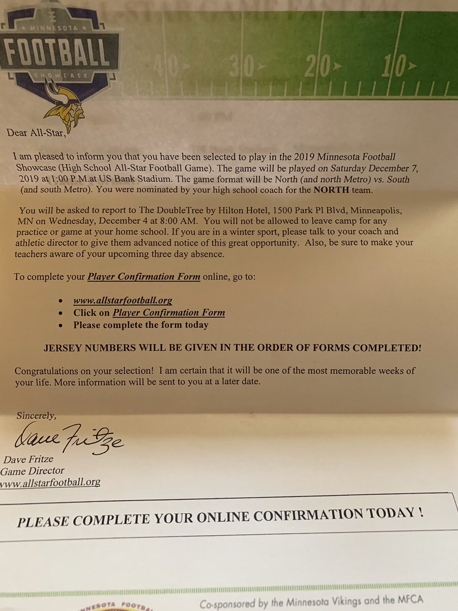 Beyond thankful to say I will apart of the 2019 all star team