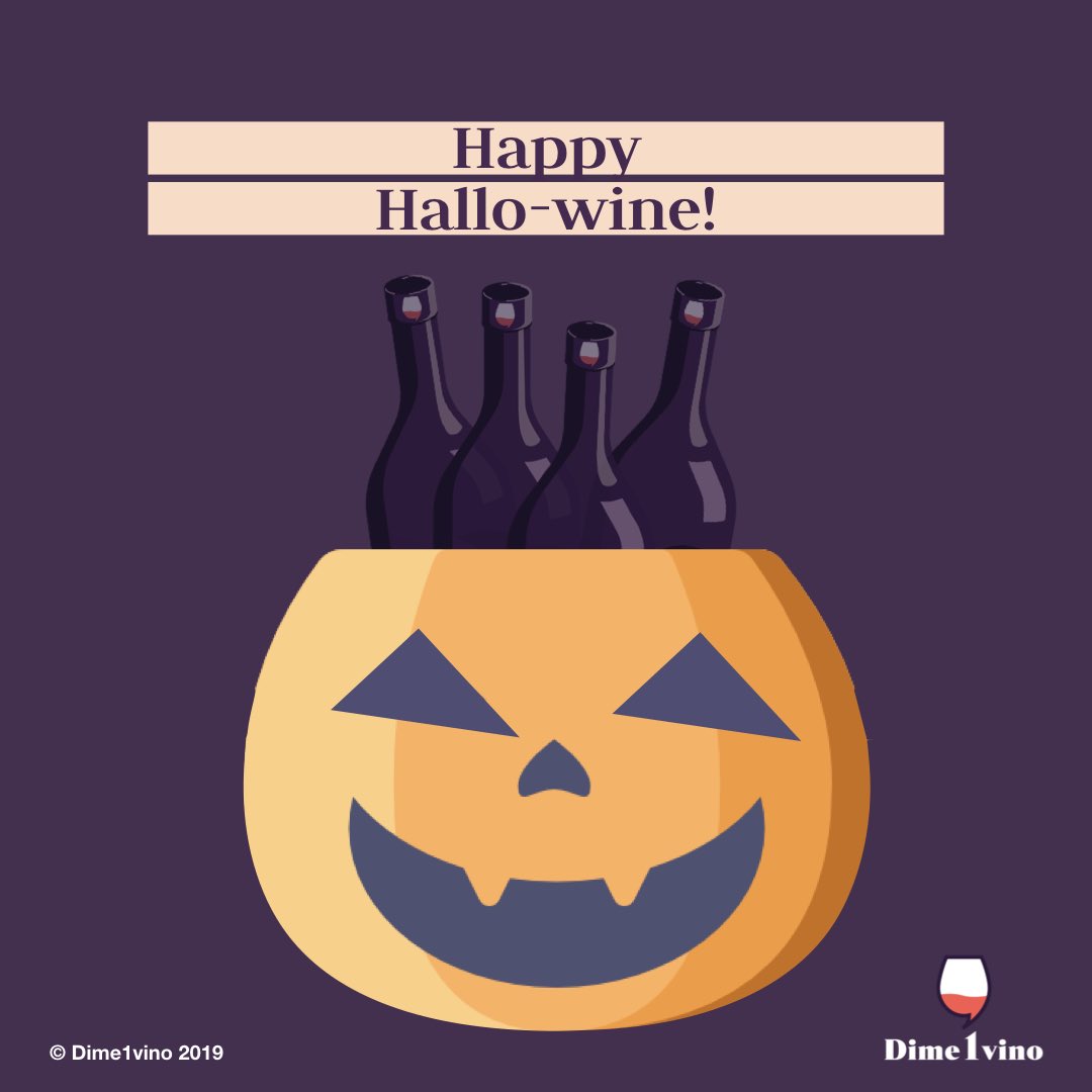 dime1vino's tweet photo. Si lo celebras, ¡que sea con vino! Todo el equipo de #Dime1vino 👀🍷👌 os desea feliz #halloween 🎃 y #felizpuente 🙃
.
.
.
#happyhalloween #halloween #dime1vino #recomendadordevinos #instawine #maridajes #recomendaciones #wine #instawine #winelovers #winetime #hallowine https://t.co/HiwrrivBb8