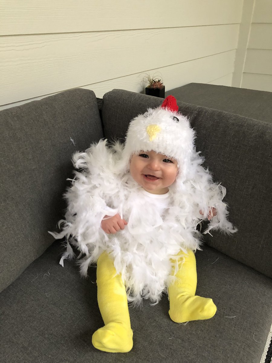 mitch_rossell's tweet photo. Here at Rossell farms, we raise Grade A chickens! #chicken #Rennon #Halloween #Rossell #costume #baby https://t.co/xshVimS8VY