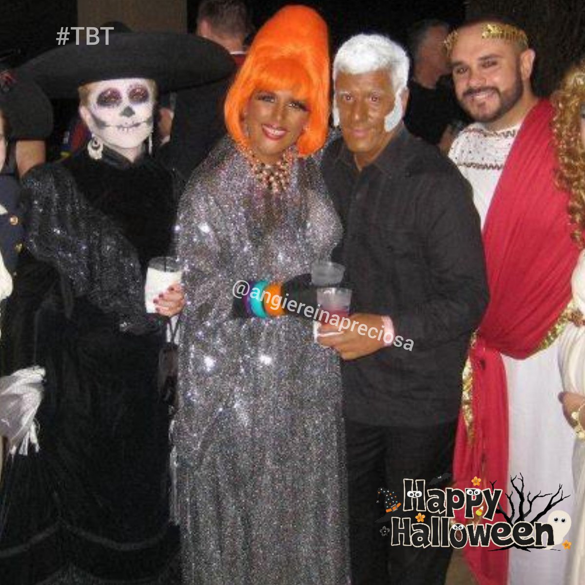 flaviacsgk's tweet photo. Más un #TBT de #halloween ahora con mi pareja favorita @angelicavale y @ottompadron disfrazados de #CeliaaCruz y #PedroKnight 

#angelicavale #ottopadron https://t.co/4FZkViv7Nr