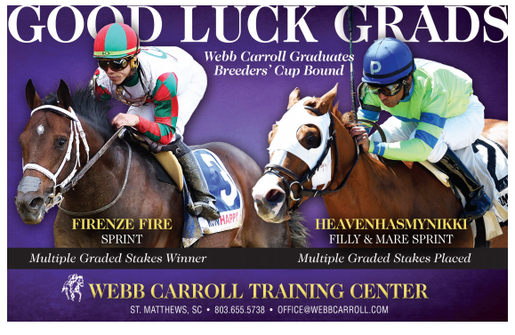theTDN's tweet photo. Good luck to @webbcarrolltrc graduates Firenze Fire and Heavenhasmynikki in the @BreedersCup. https://t.co/oRH45KWpOk