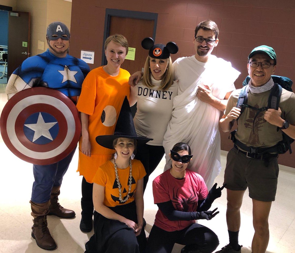 Patriots team costumes... We couldn't decide on a theme, but I think we turned out ok. #WeAreD34 #SomosD34