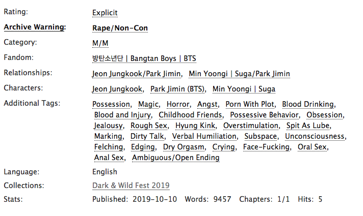 darkandwildfest's tweet photo. day 01 🖤
‣ i'm a sickness, i'm contagious 
‣ jungkook/jimin; yoongi/jimin
‣ rated explicit

https://t.co/6Q10LQHMkR https://t.co/xc2au6GVzP