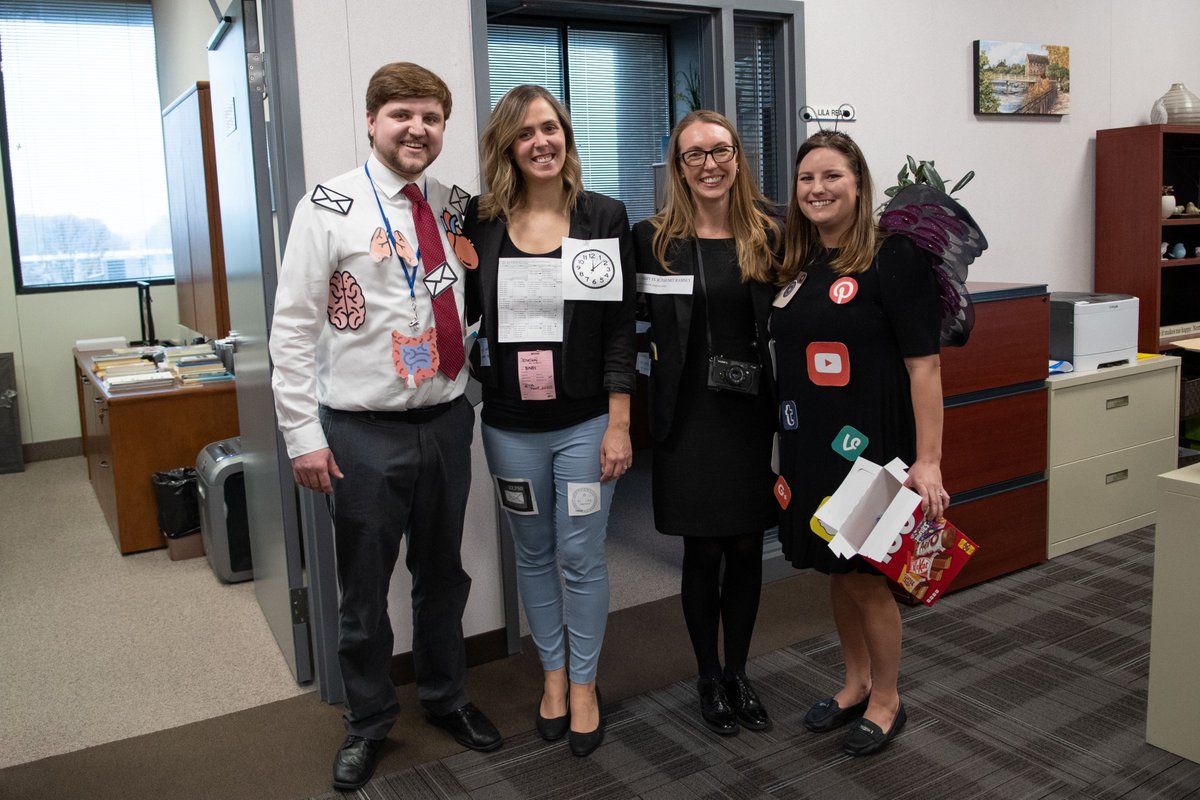 wrdsb's tweet photo. Our Education Centre staff wanted in on all the Halloween fun! 👻🎃

From Human Resources to Communications, 3rd Floor, and Finance, there was no shortage of creative spirit floating around. #HappyHalloween, everyone! https://t.co/WvmmhSEfHD