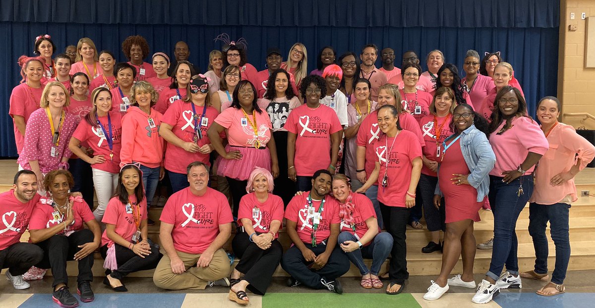 MidwayPrincipal's tweet photo. Hope, Fight, Cure, Midway Elementary’s staff and students went pink to show we can fight cancer! https://t.co/tEgSOcJrd3